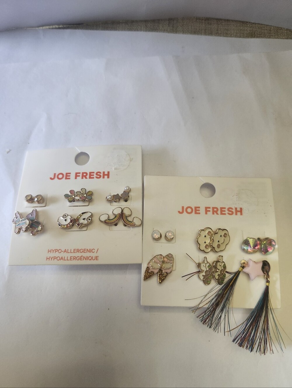 Joe Fresh Pastel Multi-Color Mixed Earring Set For Kids New